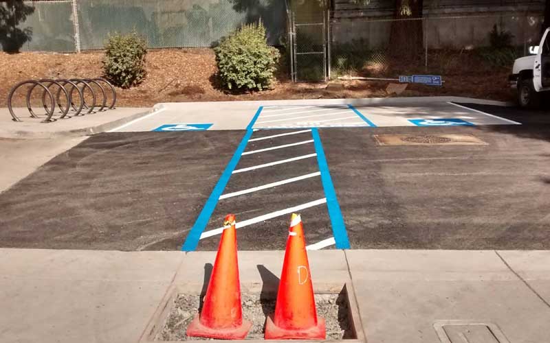 asphalt marking for disabled parking